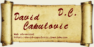 David Capulović vizit kartica